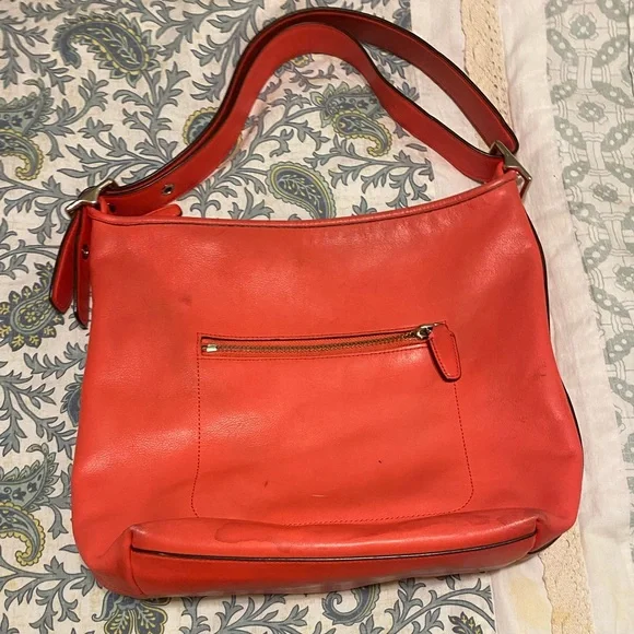 Coach Legacy Hobo Coral Handbag GUC - Picture 6 of 9
